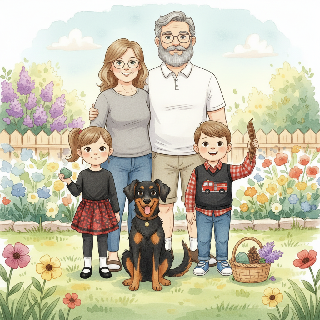 A Day with Grandpa — cover illustration